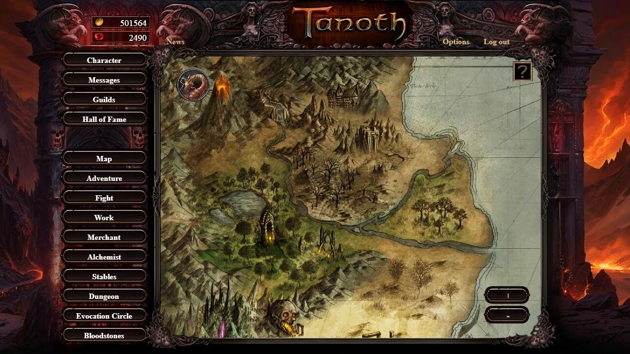 Tanoth: Weltkarte